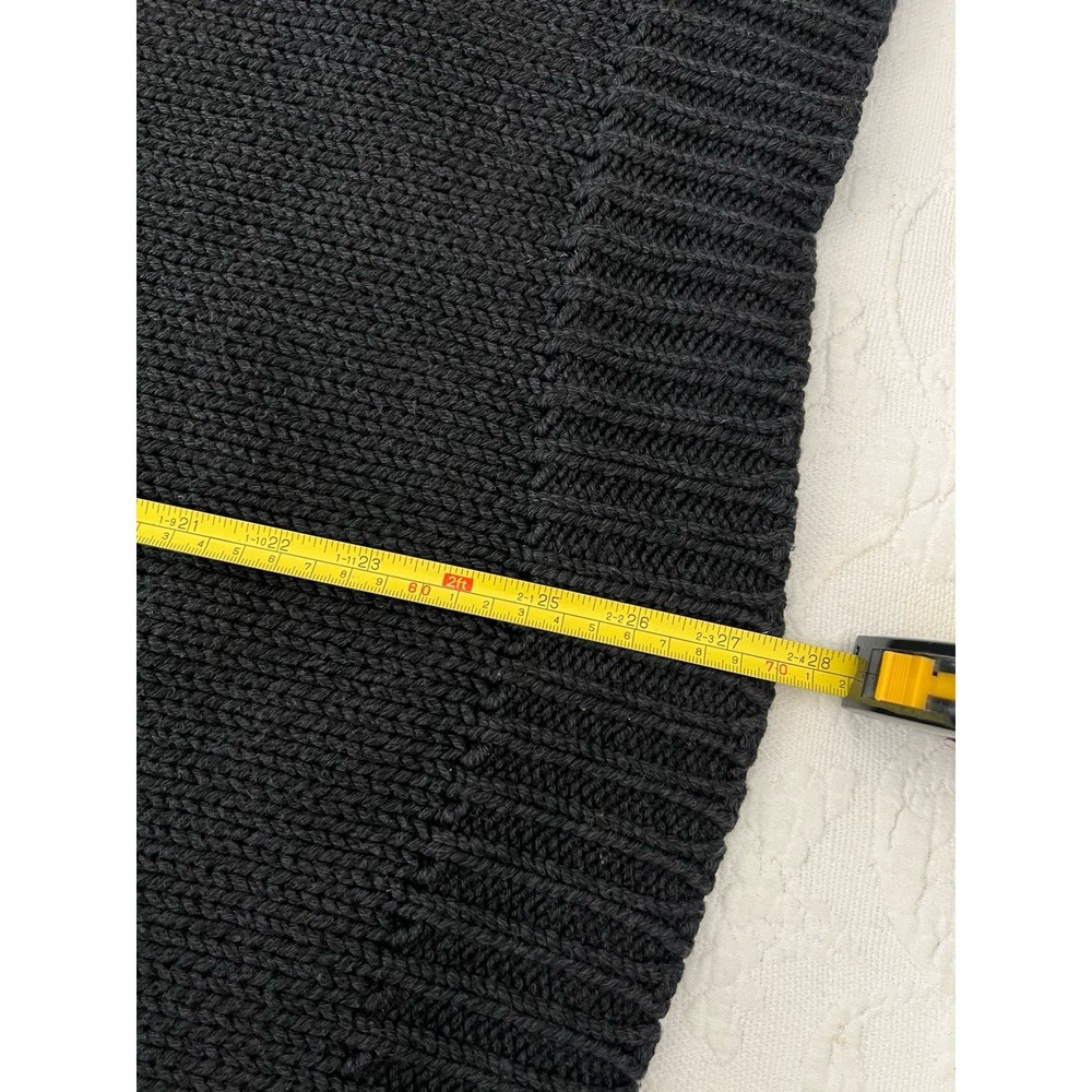 Vintage Polo Ralph Lauren Wool Blend Sweater Suede Elbows Chunky Knit Black XXL - Picture 10 of 10